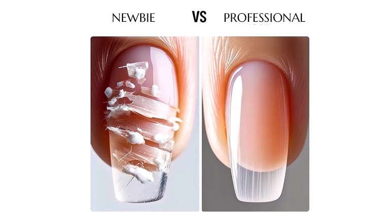 Skilled vs Newbie acrylic nails