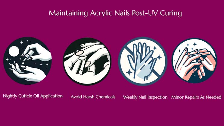 Maintaining Acrylic Nails Post-UV Curing
