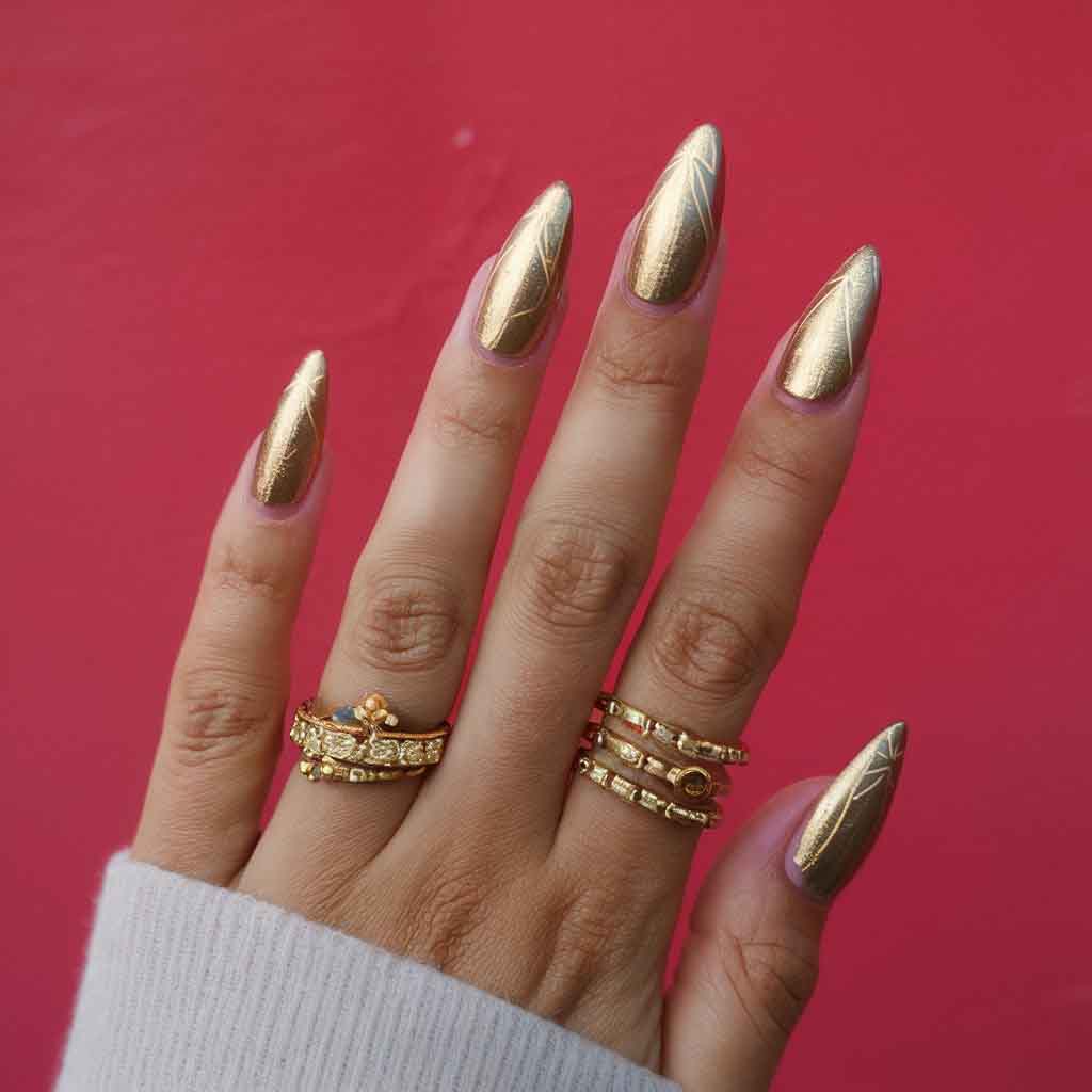 Gilded Tips Nails 