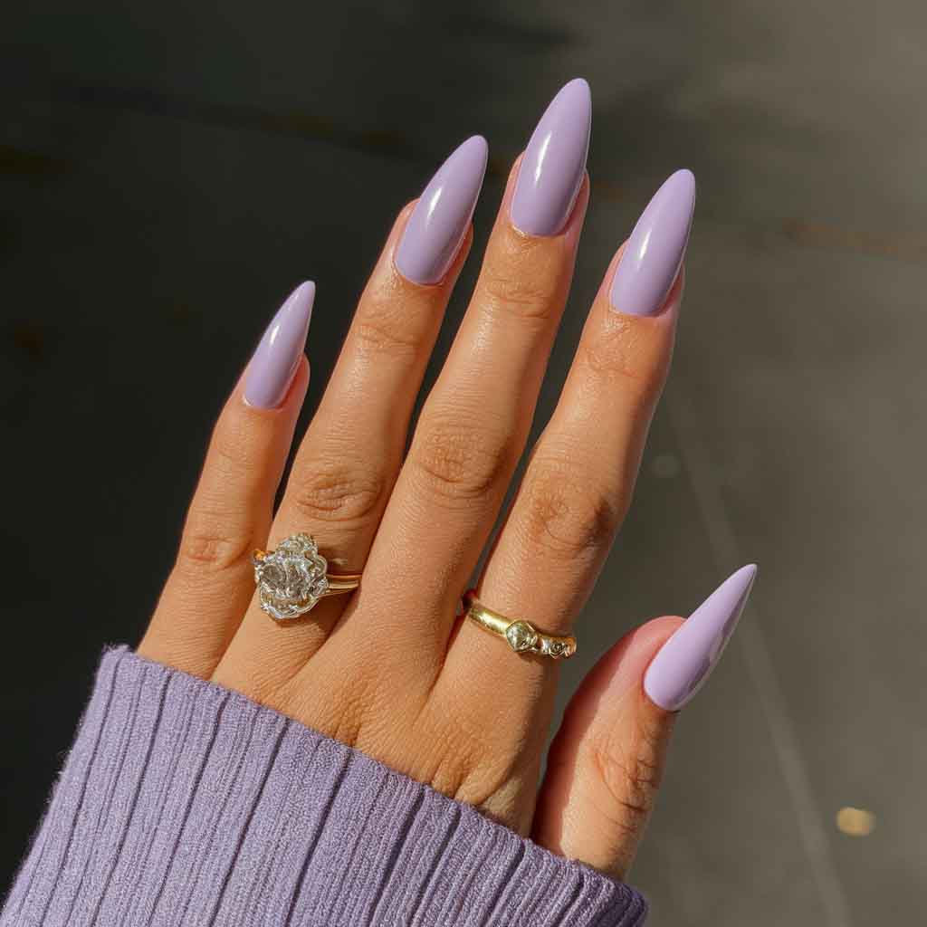 Lilac nails