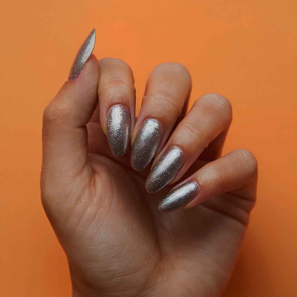 Negative Space with Glitter Nails