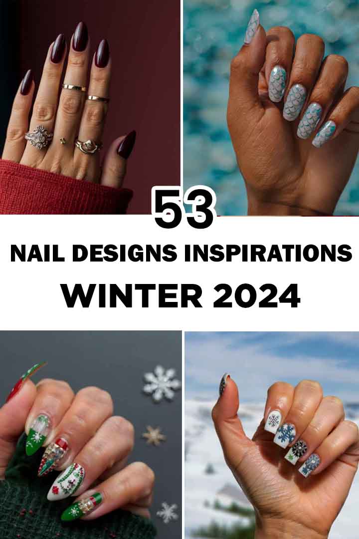 Acrylic nail design inspirations for winter latest nails designs