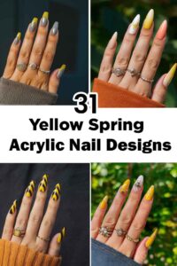 Yellow spring Nails Designs