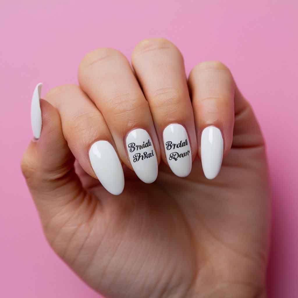 Bridal Quote Nail Art