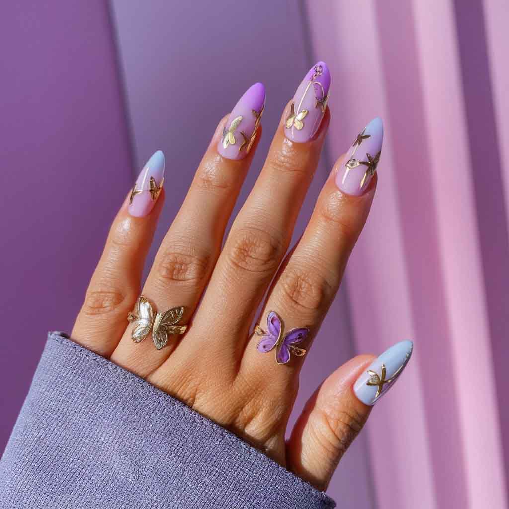 Butterfly Accents Nails