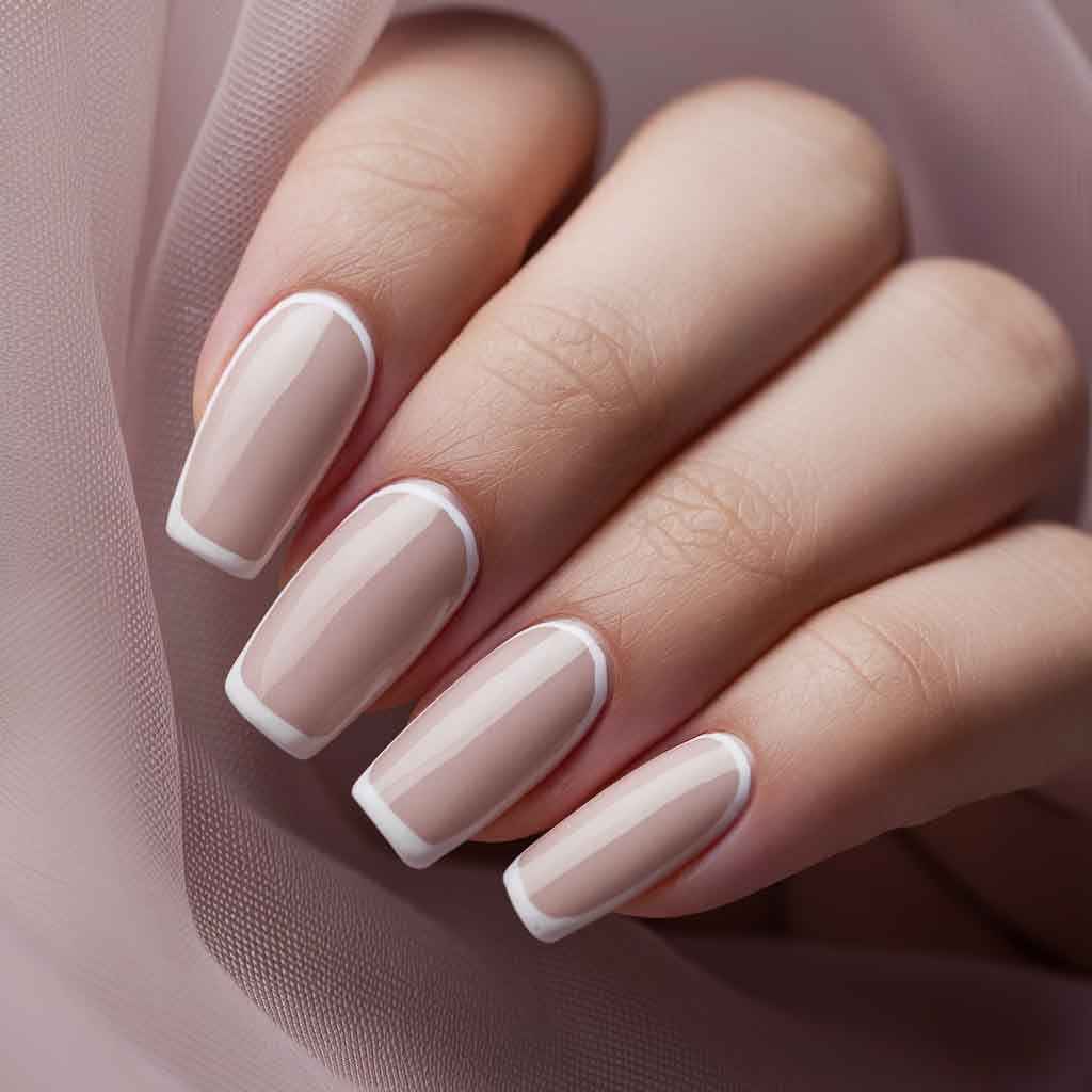 Classic French Tip Nails 