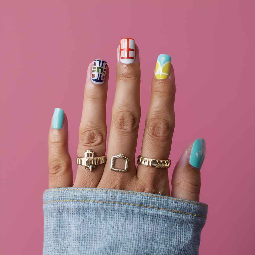 Geometric Patterns nails art