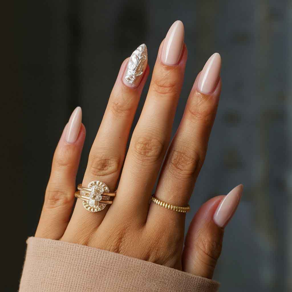 Negative Space Designs nails for wedding