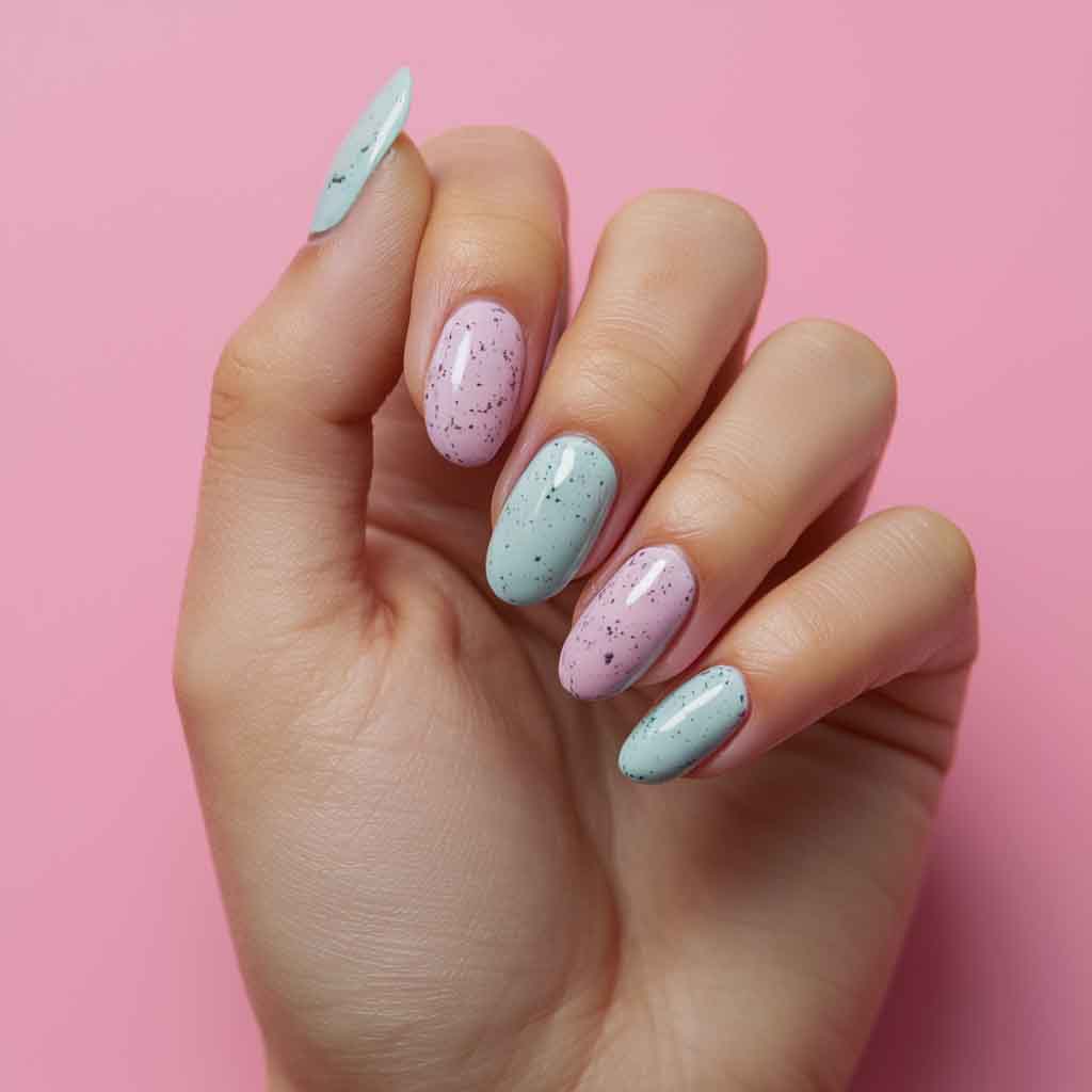 Speckled Egg Nails spring dip