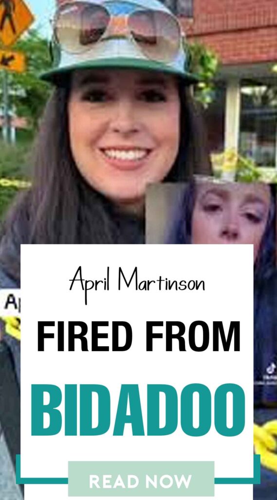 April Martinson fired from Bidadoo full details